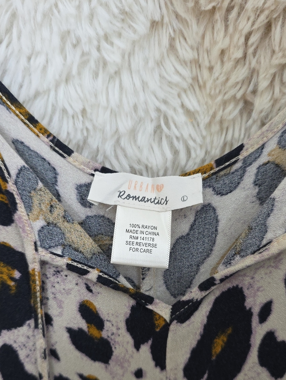 Urban Romantics Leopard Print Midi Slip Dress Rayon Size Large - Picture 3 of 9